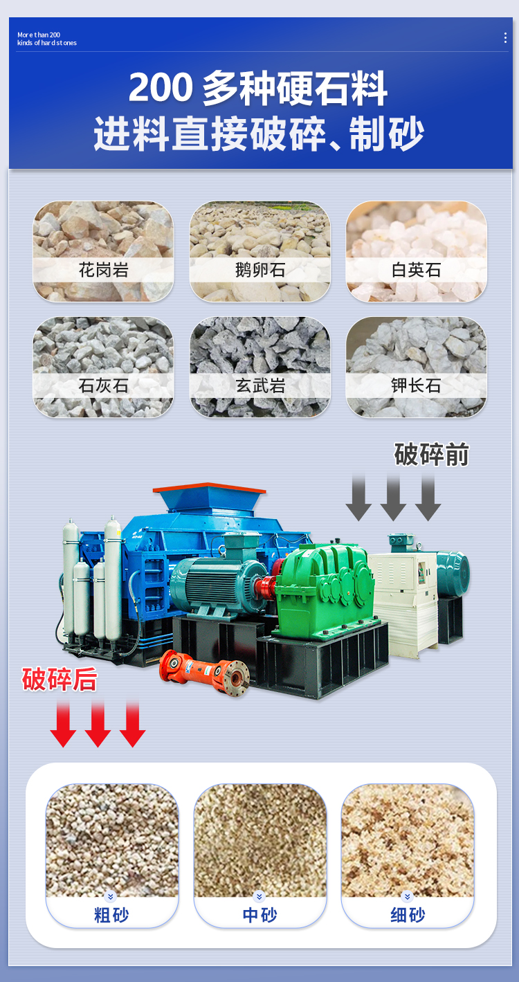 石料廠對輥制砂機(jī)
